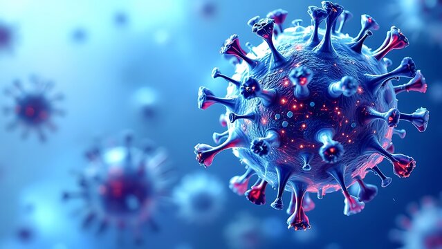 Blue cancer cells