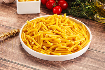 Italian pasta Maccherony for cooking