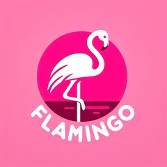 Fototapeta premium Flamingo seamless pattern on a background of tropical leaves. Popular background