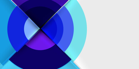 Obraz premium Circle and semi circle geometric background. Vector Illustration For Wallpaper, Banner, Background, Card, Book Illustration, landing page