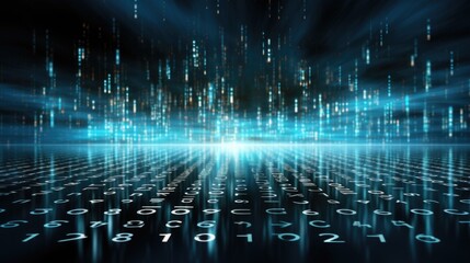 Futuristic cityscape with illuminated towers