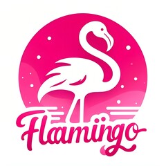 Fototapeta premium Flamingo seamless pattern on a background of tropical leaves. Popular background