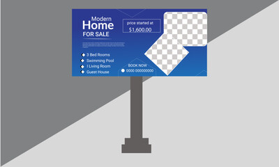 Gradient real estate sale banner template.