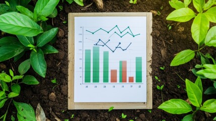 Soil Health Report with Charts on a White Background