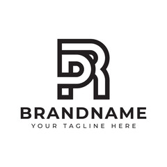 Letters RP Monogram Logo, suitable for any business with PR or RP initials