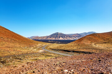Volcanic landscape, Island Lanzarote, Canary Islands, Spain, Europe.