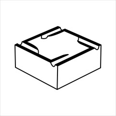 Ashtray icon, Cigarette Ashtray isolated on white background. monochrome design. flat vector Illustration