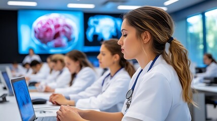 Medical Students Practicing Surgical Skills in State-of-the-Art Training Laboratory