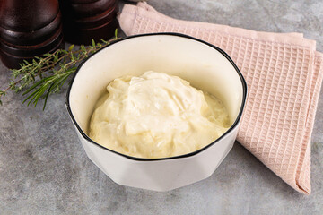 Italian soft young cheese stracciatella