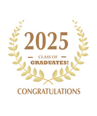 Congratulations class of 2025 graduates celebrations vector illustration design background