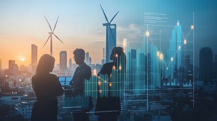 Rising adoption of renewable energy technologies in urban environments during sunset