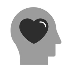 Comfort Effect – Head with Heart Representing Relaxation and Comfort