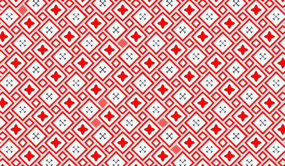 Vibrant Interweaving Flower and Tile Design