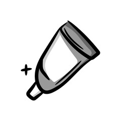Hand-drawn paint illustrations, colored icons