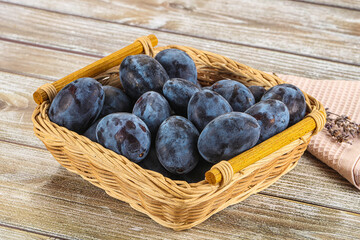 Fresh raw sweet juicy plum