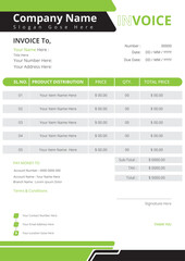 Modern and clean invoice design layout template .