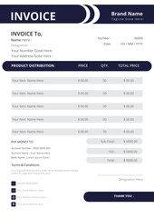 Creative modern invoice design template .