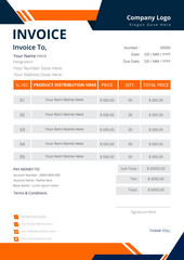 Creative professional invoice design layout .