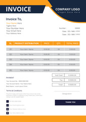 Modern simple invoice design template here.  creative invoice design layout.