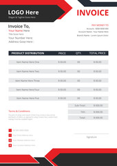 Clean and professional invoice design template layout . Modern invoice design  template .