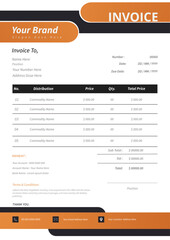 Creative and modern invoice design vector template . 