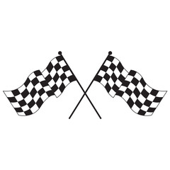 Fototapeta premium two crossed racing checkered flags svg vector cutfile for circuit along with jpg image