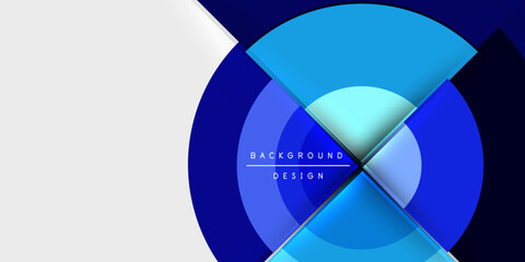 Obraz premium Techno circles and semi circles. Vector Illustration For Wallpaper, Banner, Background, Card, Book Illustration, landing page