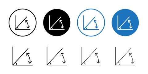 angle inclination icon Symbol mark in filled style