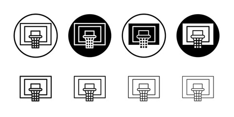 Basketball Hoop icon Symbol mark in filled style