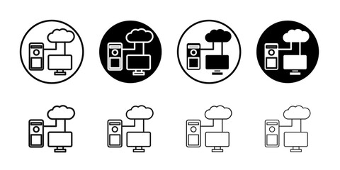 Data Sync icon Symbol mark in filled style