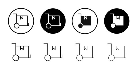 delivery forklift cart icon Symbol mark in filled style