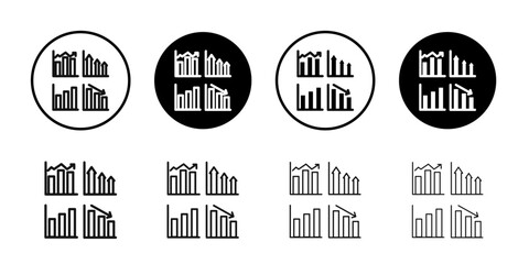 graph chart icon Symbol mark in filled style