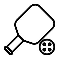 Pickle ball Icon in outline Style. Line Art
