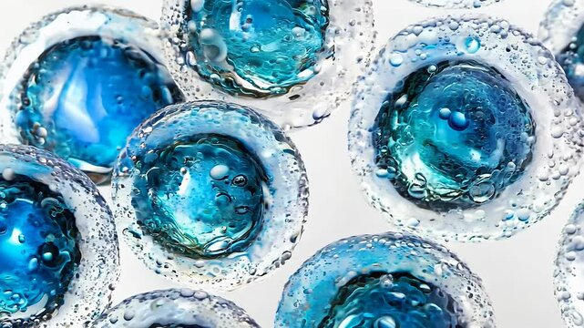 Stem cell discovery: intricate microscopic of stem cells remarkable characteristics, foundations of growth and healing, crucial for advancements in regenerative medicine, therapeutic applications.