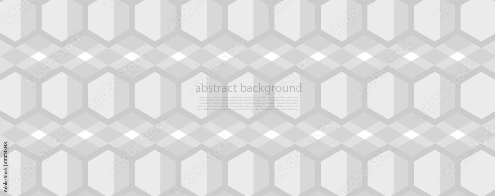 Wall mural black and white hexagonal pattern for cover abstract innovation concept vector background.
