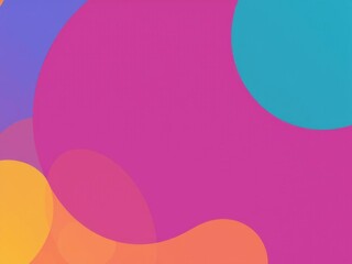 Abstract geometric pattern in flat design with vibrant colors and clean lines, featuring an empty circular space in the middle, empty space, flat design, modern