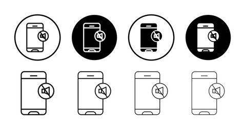 silent phone icon Symbol mark in filled style