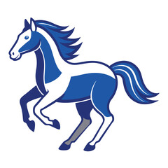 A running horse blueprint style vector 