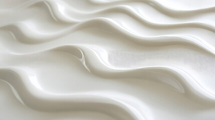 Obraz premium A subtle pattern of white waves, gently rippling on a clean white surface, creating an abstract design
