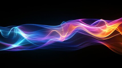 Obraz premium A vivid abstract flame capturing light and movement, isolated on a black background