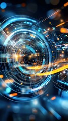 Obraz premium Abstract digital technology background. AI.