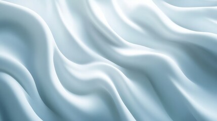 Fototapeta premium Abstract white waves softly overlapping, creating depth on a clean white background