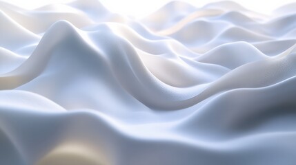 Obraz premium Abstract white waves softly overlapping, creating depth on a clean white background