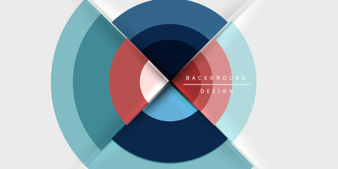 Fototapeta premium Techno circles and semi circles. Vector Illustration For Wallpaper, Banner, Background, Card, Book Illustration, landing page