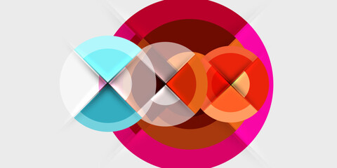 Fototapeta premium Target circle geometric abstract shapes. Vector Illustration For Wallpaper, Banner, Background, Card, Book Illustration, landing page