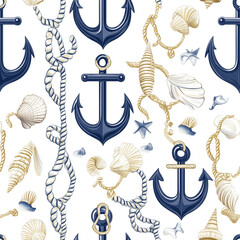 seamless nautical pattern