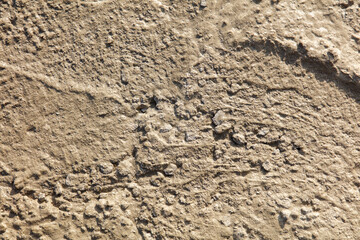 A sandy surface with a few rocks scattered about
