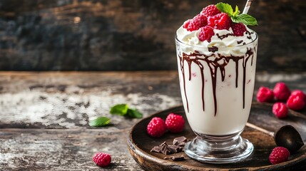 Tall Milkshake Topped with Whipped Cream.