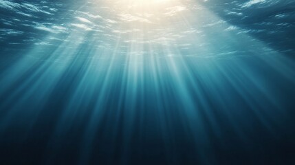 Obraz premium A beautiful blue ocean with sunlight shining through the water
