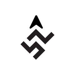 Step up icon vector, editable stroke, linear style sign for use web design logo, symbol illustration